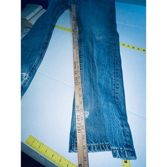Vintage Y2K Diesel Rivec Straight Leg Distressed Denim Jeans Size 32 Italy 2001 - Picture 9 of 16